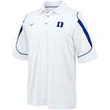 Nike Duke Blue Devils White Stiff Arm 2008 Coaches Sideline Polo