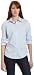 Izod Womens Solid Button Down Shirt, Blue Star, X-Large