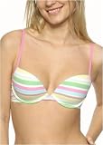No Romeo Summer Romance stripe plunge t-shirt bra
