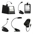 Invero - Black LED Clip-On Reading Light Lamp for Amazon Kindle (All Versions) / Reading Books / E Readers