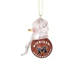 Michigan Wolverines NCAA Acrylic Basketball Snowman Ornament (2.50)