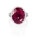 Diamond and Rubellite 18k White Gold Ring