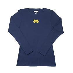 Antigua University of Michigan Women's Signature Rib Long Sleeve Tee
