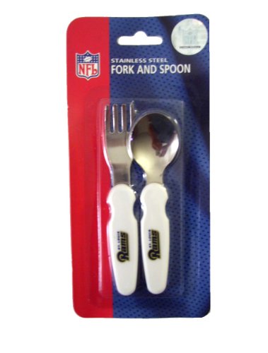 NFL Football St. Louis Rams Baby Eating Utensils Fork and Spoon