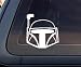 Search : Boba Fett Helmet Car Decal / Sticker - White