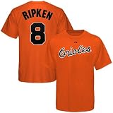 MLB Majestic Baltimore Orioles #8 Cal Ripken Jr. Youth Orange Cooperstown Player T-shirt