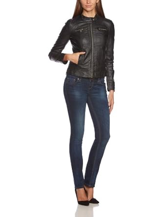 Only Bandit Veste en cuir Manches longues Femme