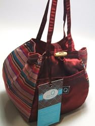 Della Q Red Rosemary Small Project Knitting Yarn Tote Bag 220-1