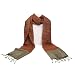 100% Silk Brown Scarf Weaving Autonomy Scarf [Brown] -Fair Trade Gifts