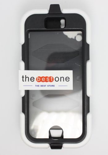 TheBestOne Iphone 5s 5g Case 3d Dual Protect Cover(newest Non Toxic Silicone Pc-multiple Color Options)extreme-duty Military Skin with Belt Clip Rainproof Shockproof Dustproof Case for Iphone 5s 5g+ (Free Capacitive Pen & Mini Bracket & Radiation Stickers)-white