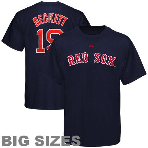 Josh Beckett Boston Red Sox Big & Tall Name & Number Tee (Navy, 3X)