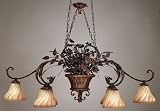 Fine Art Lamps 302640, Casa di Campagna Blown Glass Pendant, 6 Light, 600 Total Watts, Wood