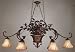 Fine Art Lamps 302640, Casa di Campagna Blown Glass Pendant, 6 Light, 600 Total Watts, Wood