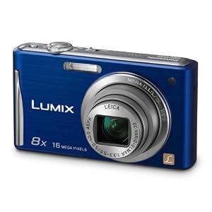 Panasonic Lumix DMC-FS35EG-A Digitalkamera (16 Megapixel, 8-fach opt. Zoom, 6,7 cm (2,7 Zoll) Display, bildstabilisiert) blau