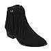 Reneeze AE17 Women's Side Zipper Fringe Low Block Heel Dress Ankle Booties