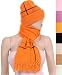 Warm Viscose Scarf and Hat Set with Shiny Lines - 7 Lovely Colors !