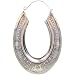 1 3/4 X 2 5/8" Egyptian Style Hoops In Silver Tone