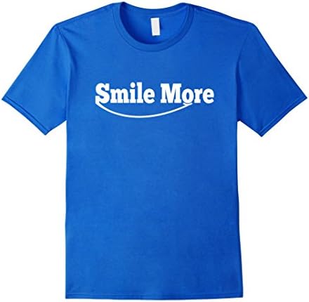 Men's Smile t shirt more Medium Royal Blue