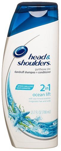 Head & Shoulders 2-in-1 Dandruff Shampoo, Ocean Lift, 23.7-Ounce Bottles (Pack of 2)
