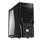 Cooler Master Elite 431 Plus - ATX Mid Tower Computer Case with Window Side Panel - Black with Blue LED, USB3.0
