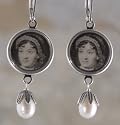 Jane Austen Silver Earrings with Pearls
