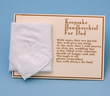 Beverly Clark Wedding Supllies 16Y Keepsake Dad Handkerchief - White Only