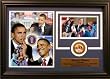 Barack Obama with Commemorative JFK Half Dollar Photograph Mint in a 12" x 18" Deluxe Photograph Frame
