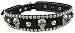 19 Inch Black Leather Skull Studded Dog Collar Small