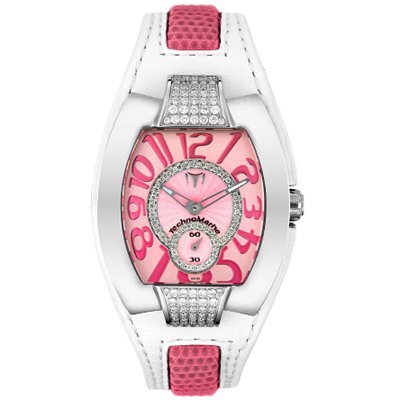 TechnoMarine Women's Butterfly Semi-Pave 1.03ct Diamond Leather Watch