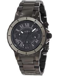 a_line Womens 20109DV Marina Chronograph Black Textured Dial Watch