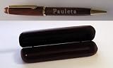 Rosewood pen in Box with engraved name Pauleta