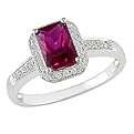 Emerald Cut Ruby Ring - Ruby
