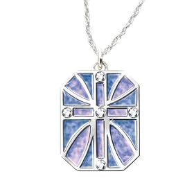 With You Always Diamond And Mother Of Pearl Cross Pendant Necklace: Religious Jewelry Gift by The Bradford Exchange