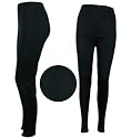 2 Damen Warme Baumwolle Leggings - Schwarz