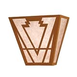 Meyda Tiffany 23916 Arrowhead Collection 2-Light Wall Sconce, Earth Finish with Silver Mica Panels