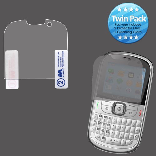 MYBAT Screen Protector Twin Pack for Alcatel 871A One Touch - Retail Packaging - Clear