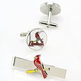 MLB St. Louis Cardinals Silvertone Team Logo Tie Clip & Cufflinks Set