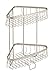 mDesign Free Standing Bathroom or Shower Corner Storage Shelves for Towels, Soap, Shampoo, Lotion, Accessories - 2 Tier, Satin