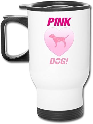 Aip-Yep Custom Pink Dog Heart Poster Snap Seal Auto Mugs White