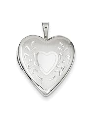 Sterling Silver 20mm D/C Heart Locket. Metal Wt- 3.4g