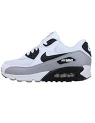Shoes: Nike Mens Air Max 90 Essential Running Shoes White/Black/Metallic Silver 537384-110 Size 9.5 - NIKE