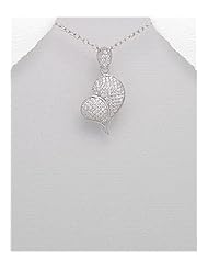 Heart CZ Pendant Necklace In 92.5 Sterling Silver