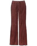 Straight leg suede pants