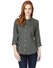 Pure Linen Pintuck Shirt