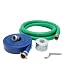 Abbott Rubber PVC Suction and Discharge Hose Pump Kit, Green / Blue, 1-1/2" Male X Female NPSM, 1-1/2" ID