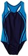 Speedo Girls 7-16 Sport Splice Solid Swimsuit