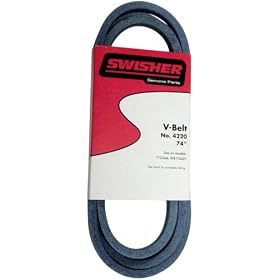 Swisher Mower 74-Inch Belt - Fits T12544, WB11542F, PST67522, WB80042F, WB942 #4220