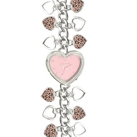 Betsey Johnson Women's Jungle Girl Collection Silver-Tone Bracelet Watch #BJ4169