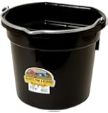 Little Giant 20 Quart Black Flat Plastic Bucket  P20FBBLACK