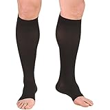 Truform 0865, Compression Stockings, Below Knee, Open Toe, 20-30 mmHg, Black, Small